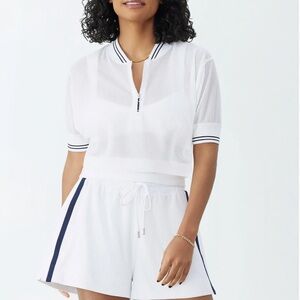 GSTQ Mesh Zip-Front Top, XS, NWT